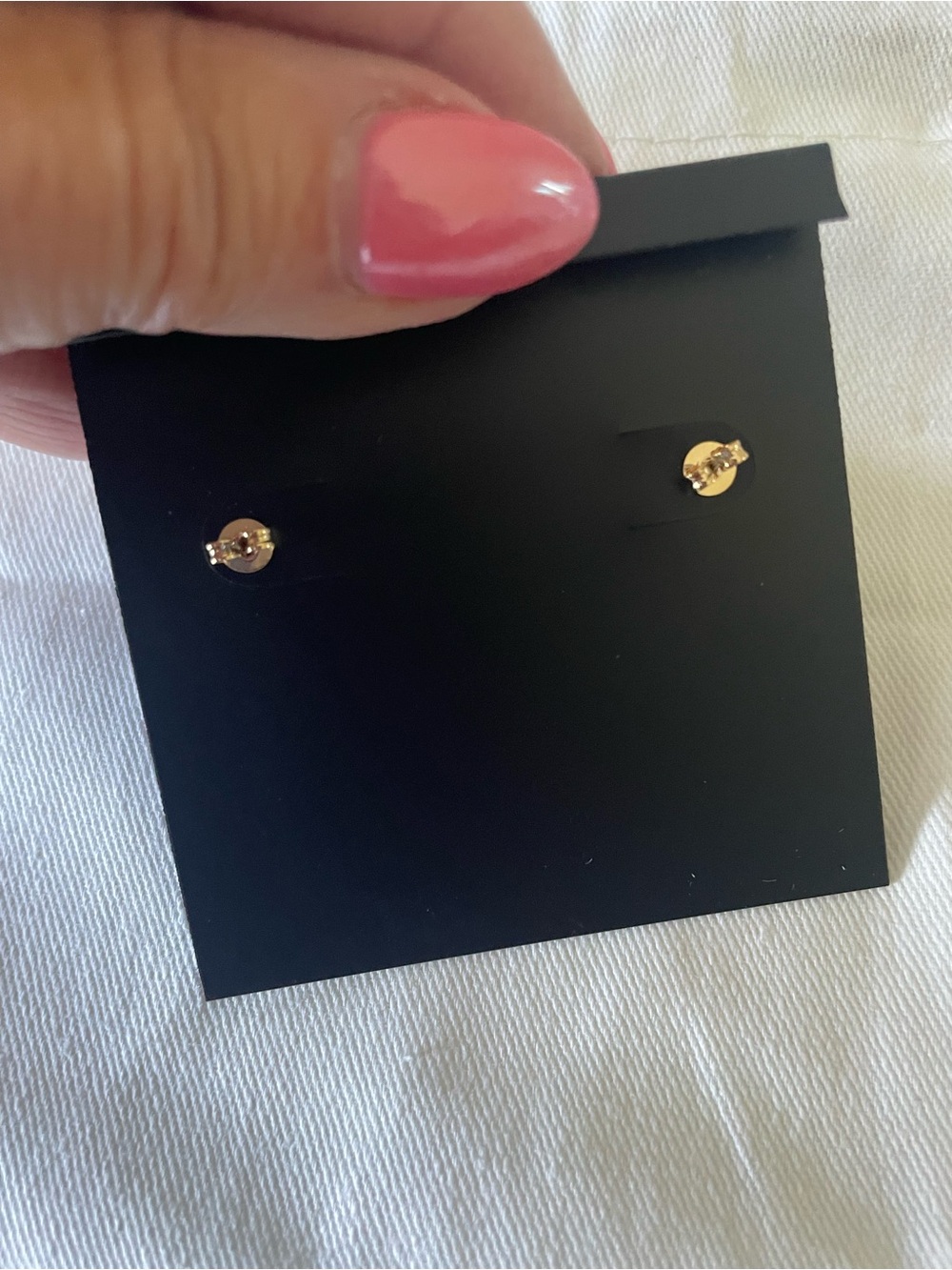 Coach Mint Green Heart Drop Earrings with Gold 'C' and Crystal Studs - Picture 4 of 4
